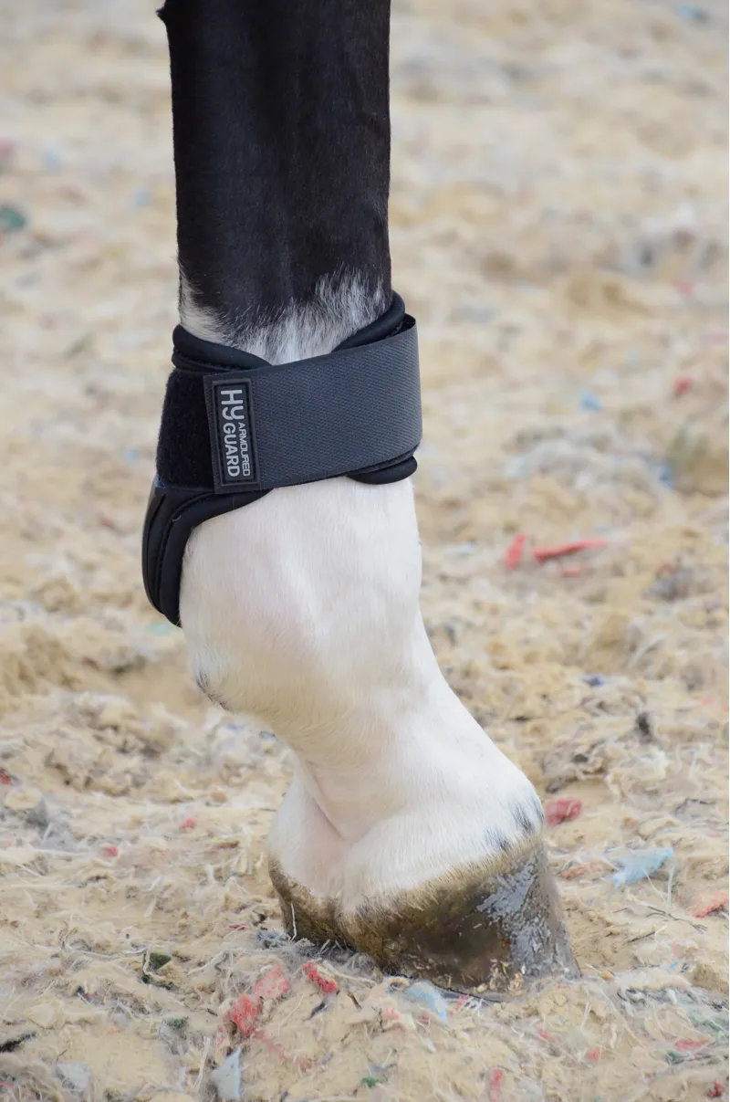 Hy Equestrian Armoured Guard Pro Protect Compliant Fetlock Boots - Black-2